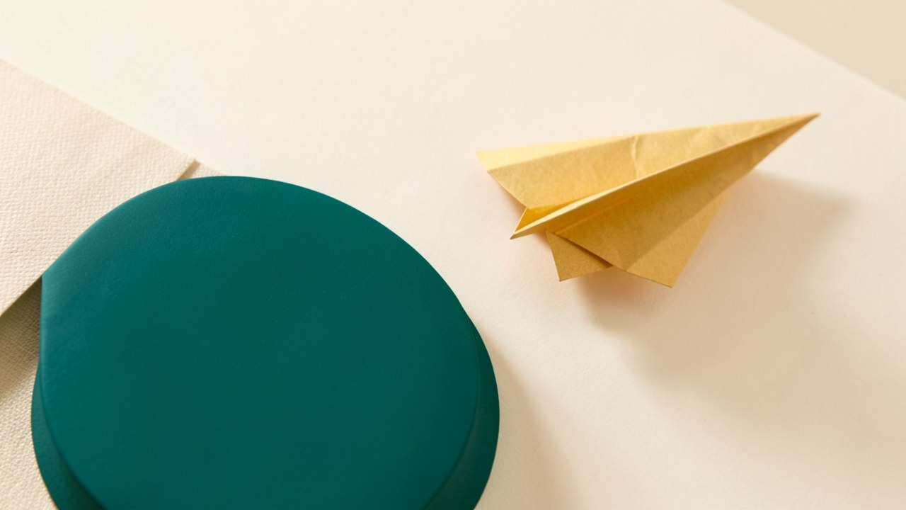 A symbolic calendar with a single golden paper plane flying away, suggesting the beginning of repayment.