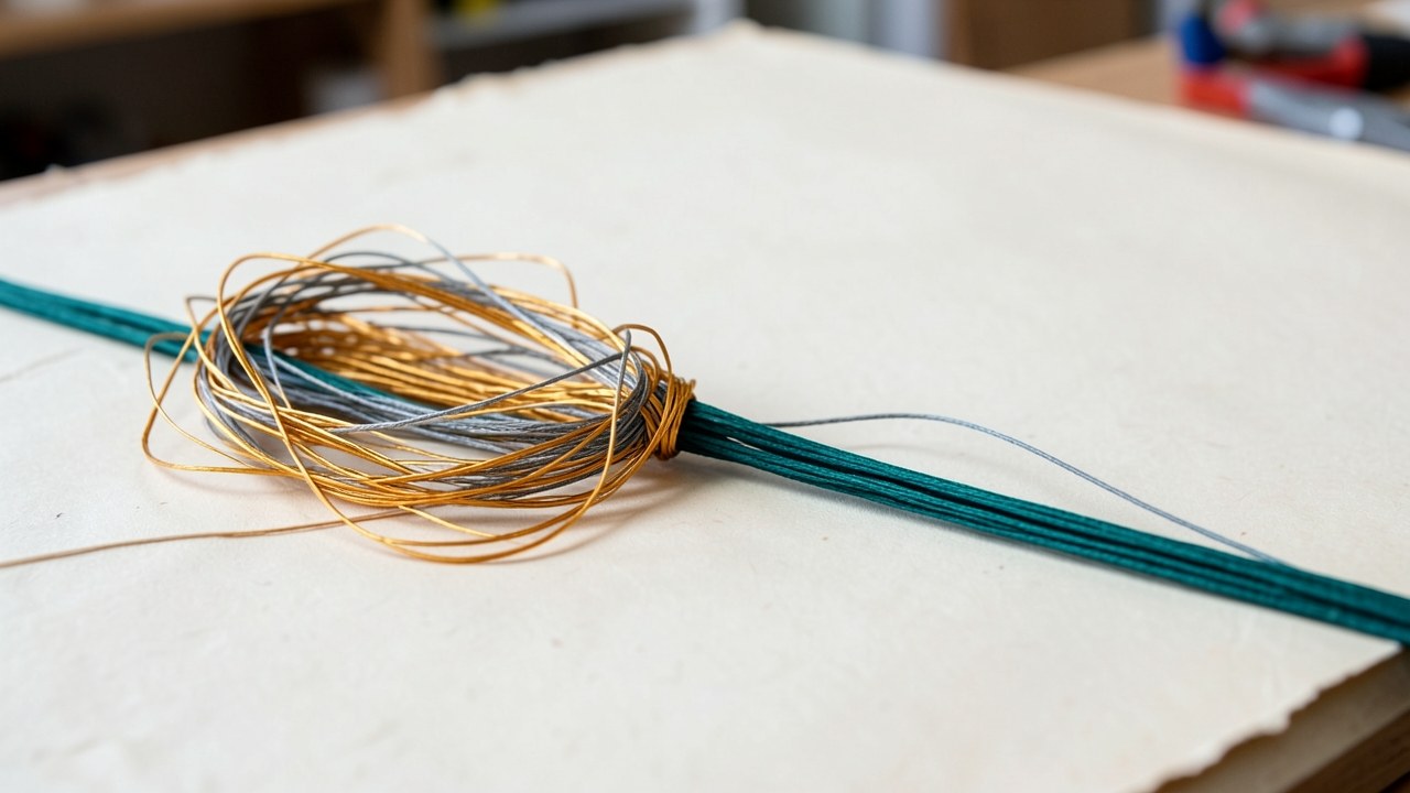 Several tangled strings merging into a single clear strand, symbolizing debt consolidation.
